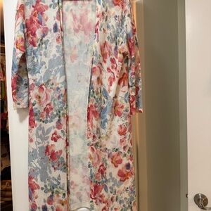 Lovely J. Jill Multicolor Floral Women's duster